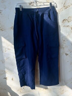 TRR Outdoor Sports Capri Pants M Drawstring Elastic Waist Pockets EUC